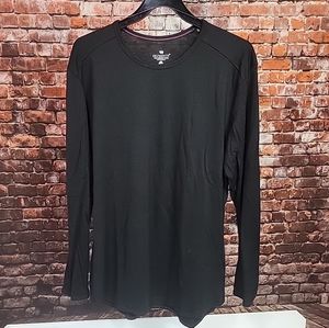 Segments 100% Merino Wool Tee Shirt Long Sleeve Pullover Base Layer Black Sm 2b